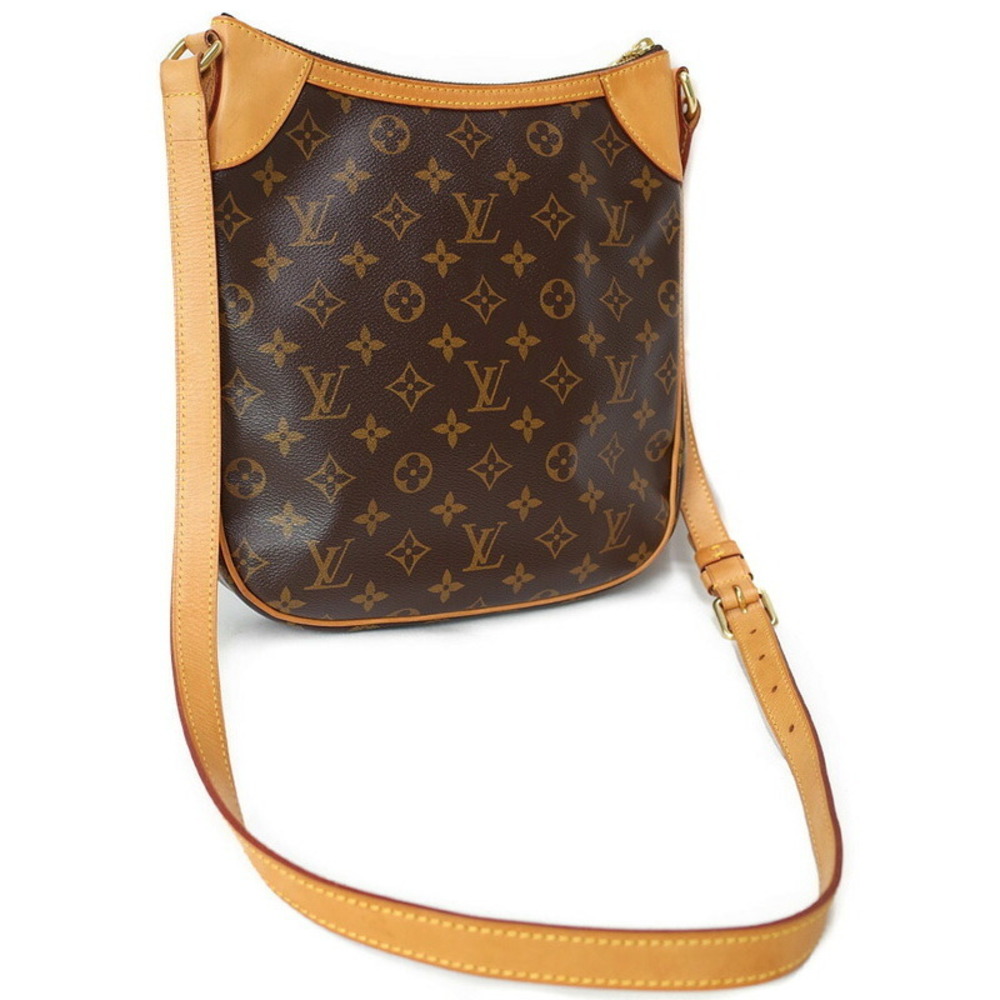 Louis Vuitton Odeon Brown Leather Monogram Bag Shoulder